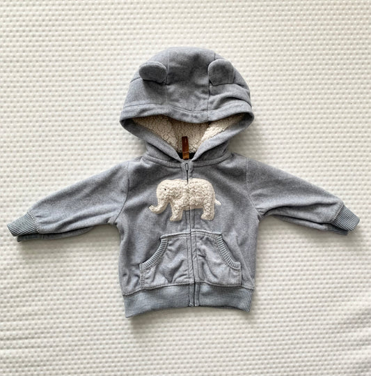 Carters | Elephant Zip Up sweater | 3m