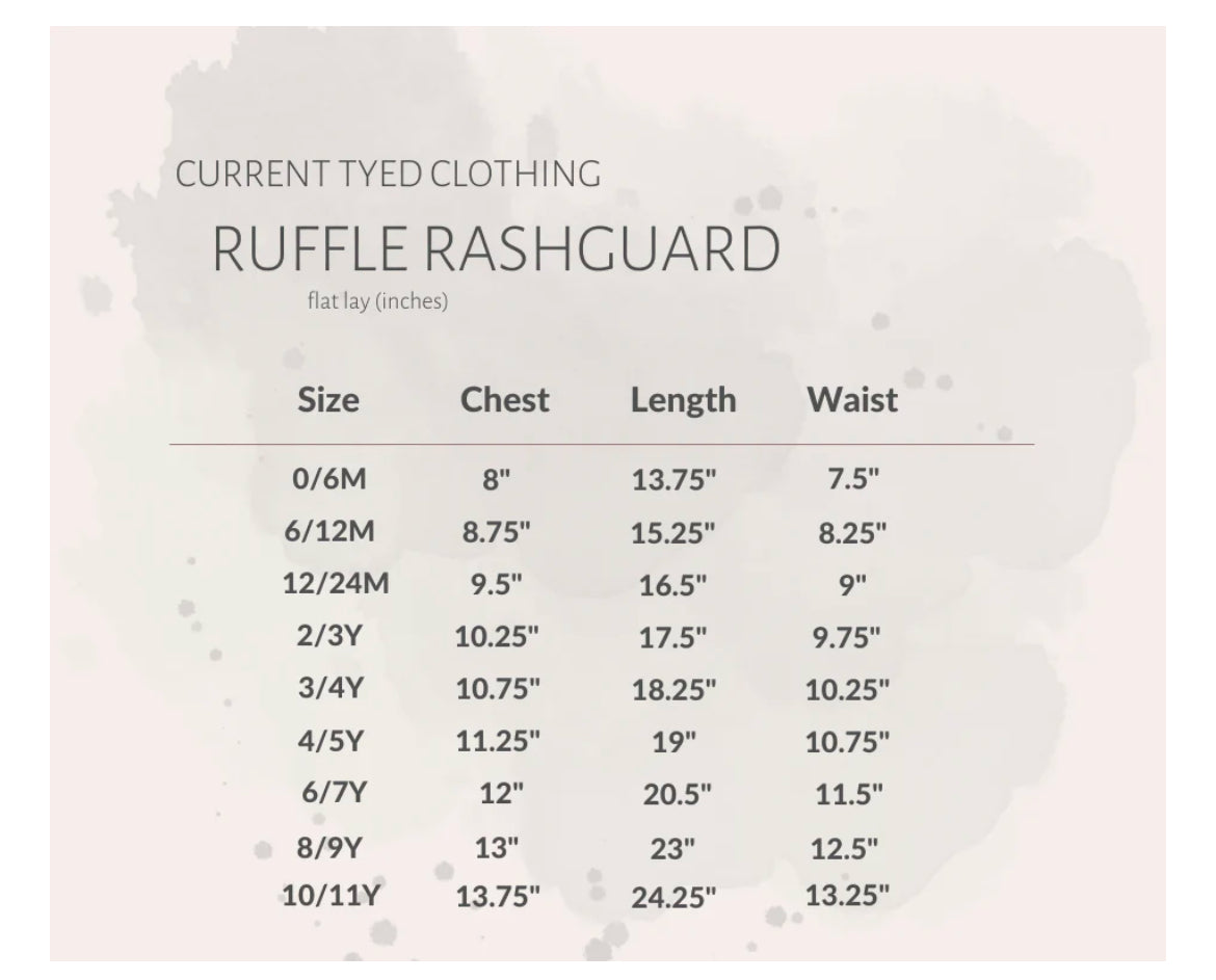 Current Tyed | ruffle rashguard suit