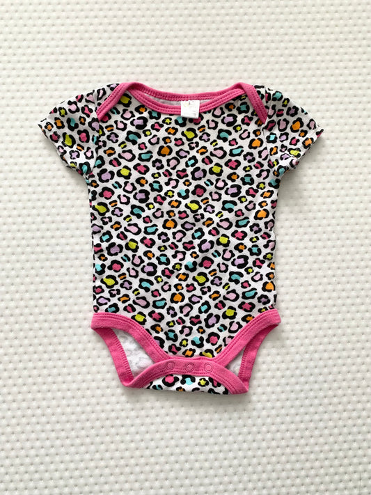 Baby Gear | Colourful cheetah onesie | 6m