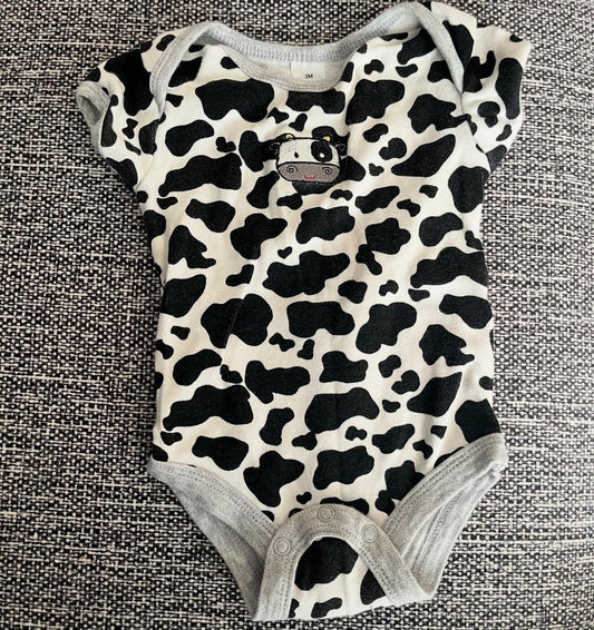 George | cow onesie | 3m