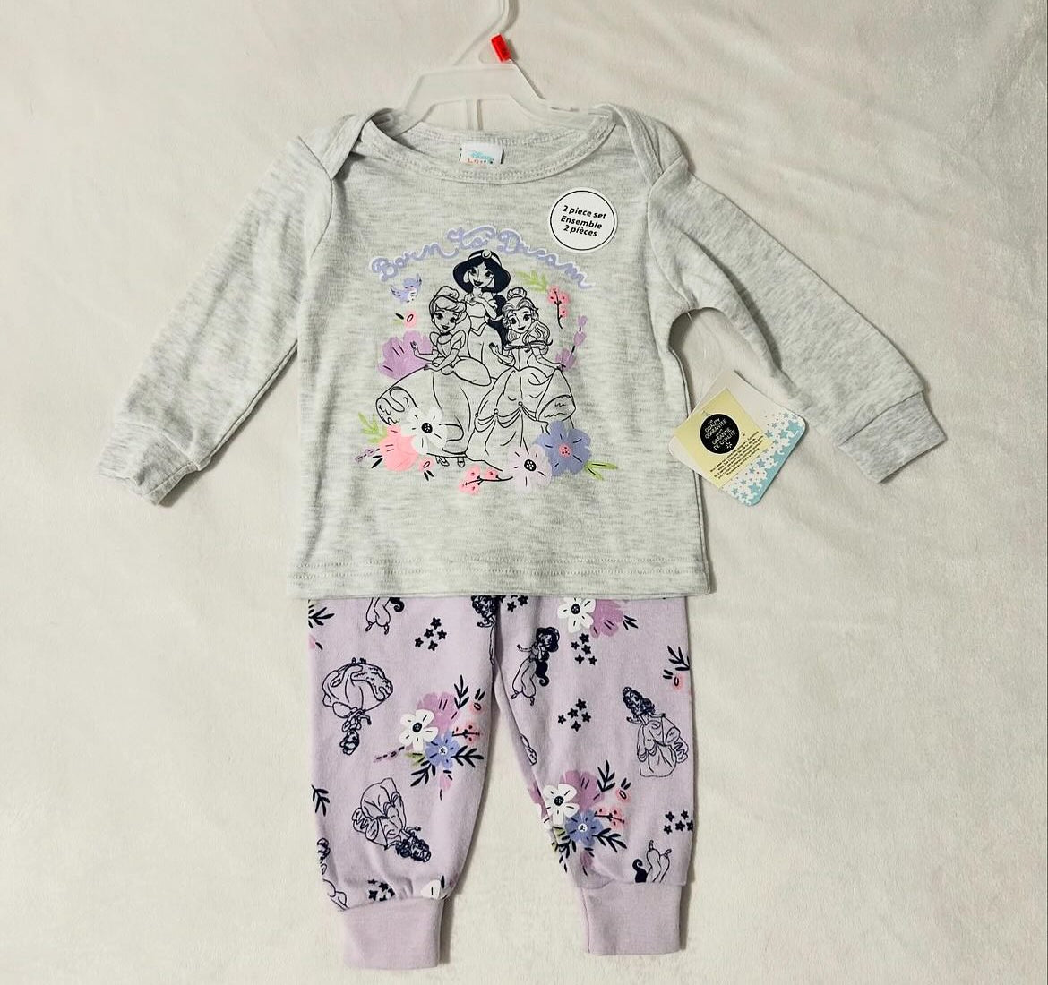 Disney baby | 2pc princess pjs | 12m