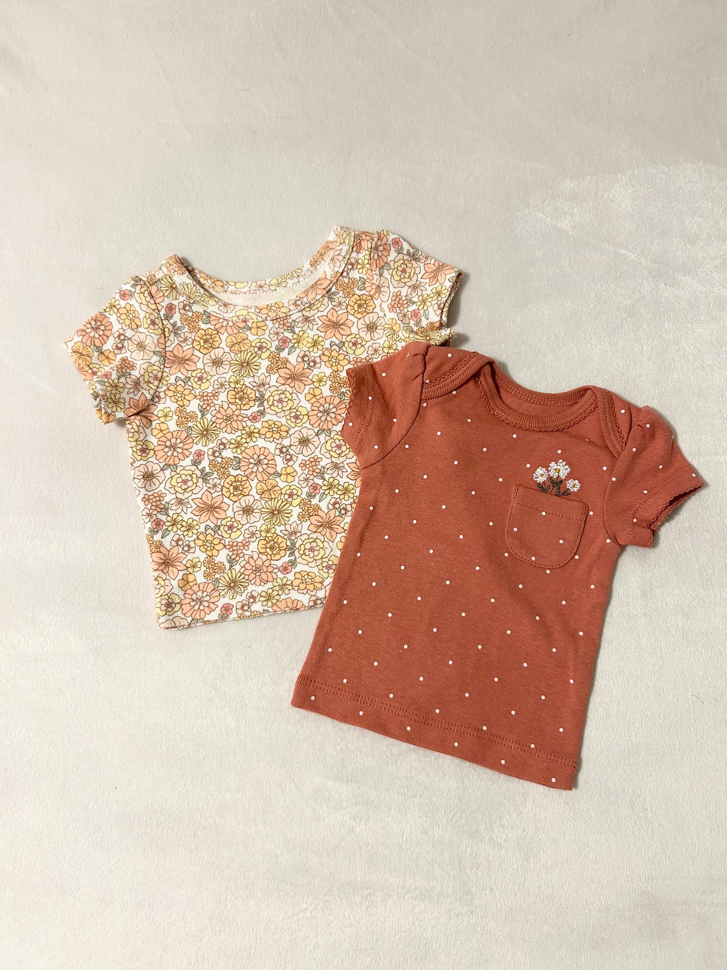 Carters | Girly Tshirt Set | Newborn