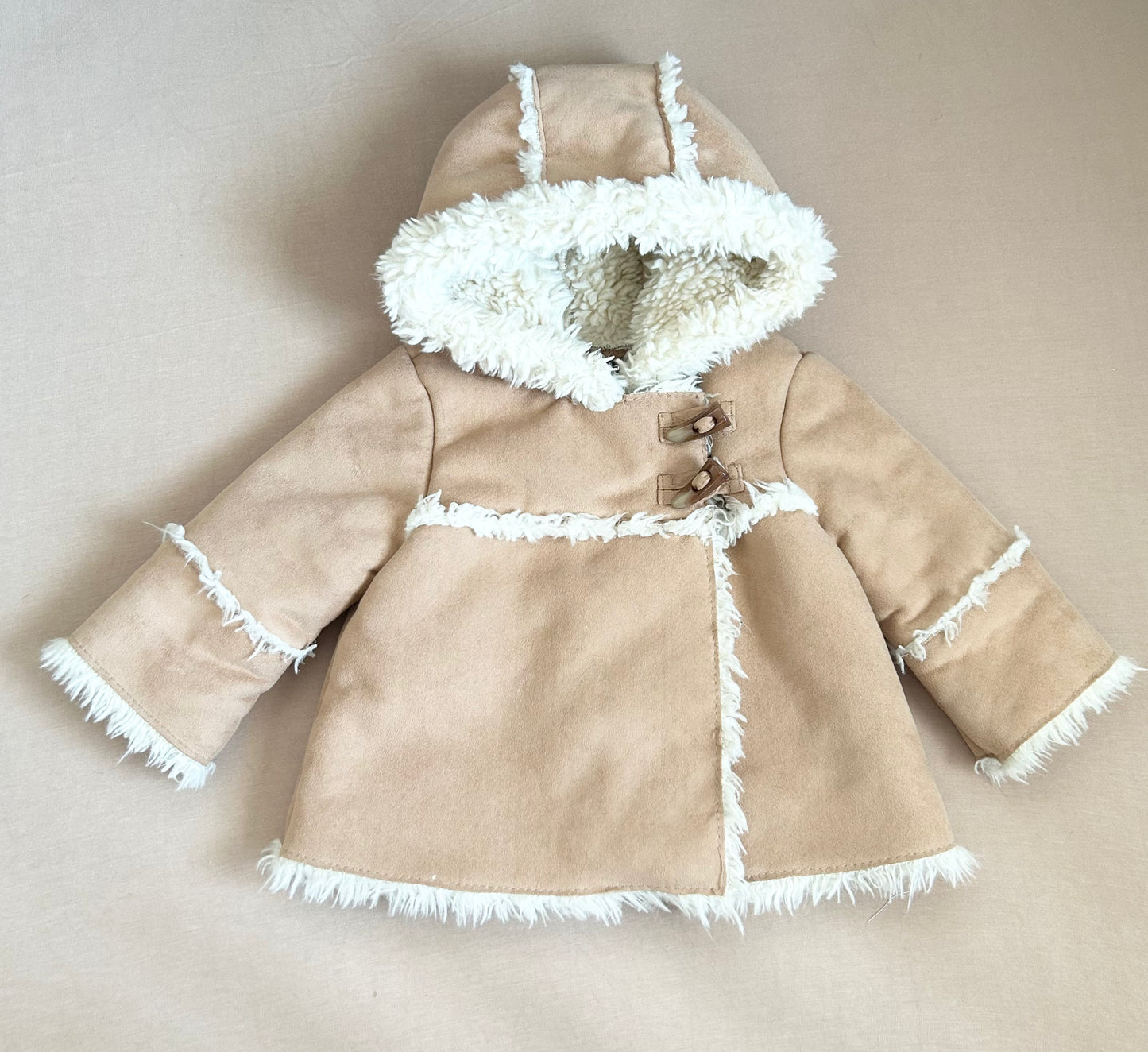 Baby Gap | Sherpa lined suede coat | 12m